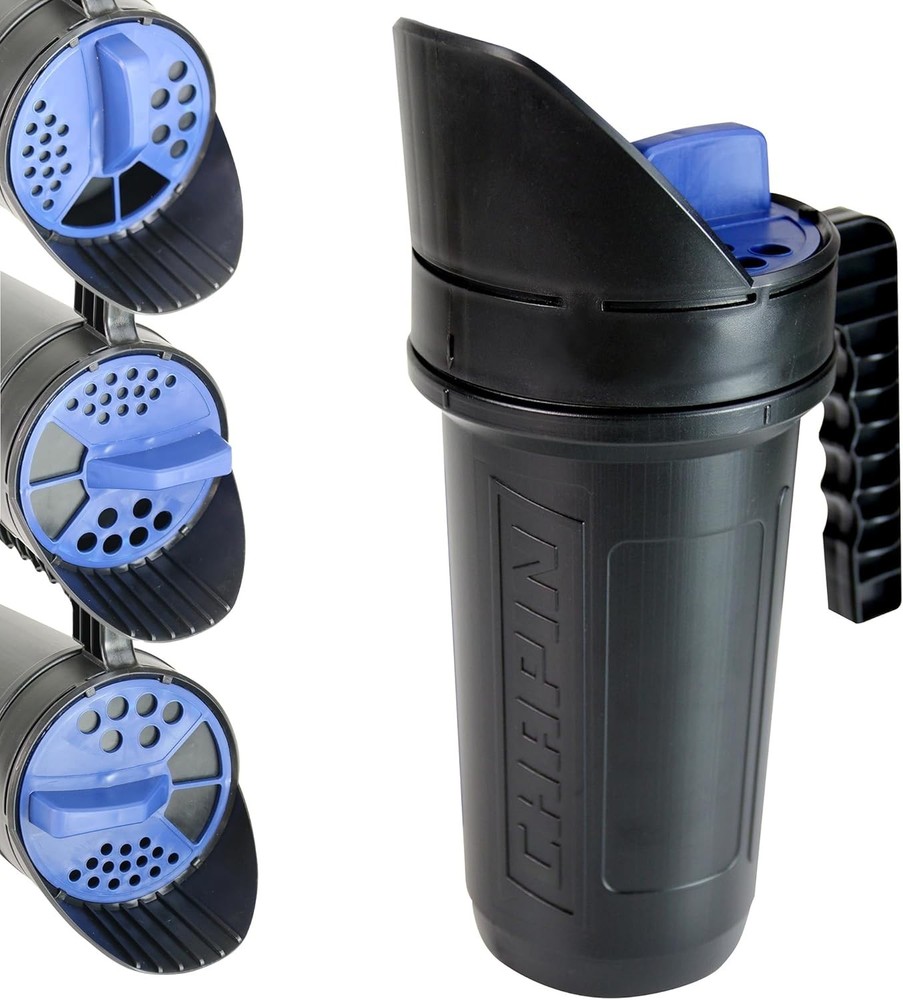 Versatile 64-Ounce Hand Shaker Spreader with Adjustable Openings for Turf