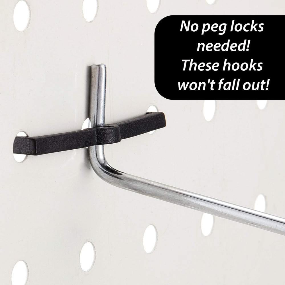 Pegboard Hook Locks Black Plastic Peg Locks Pegboard Hook Retainers Display O...