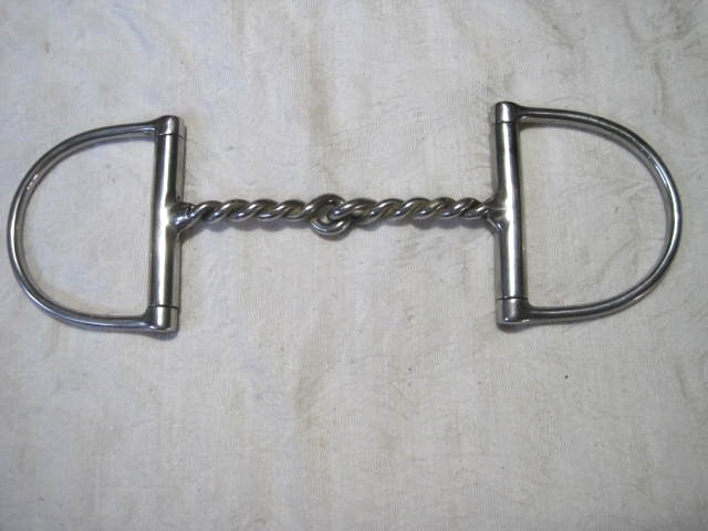 Single Twist Dee Ring Snaffle 5'' Big Dee Rings Stainless Steel