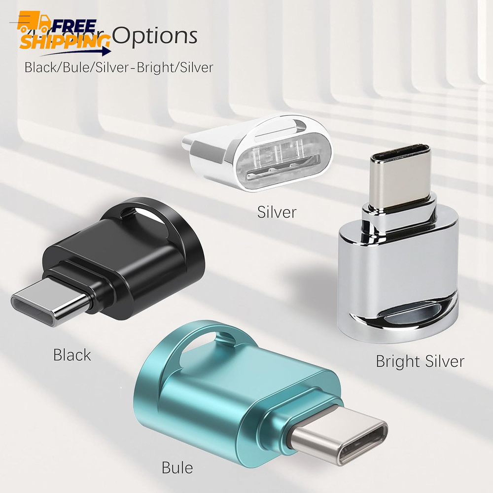 USB C Micro SD Card Reader for Android Phone, Camera, Laptop (Black) ✅