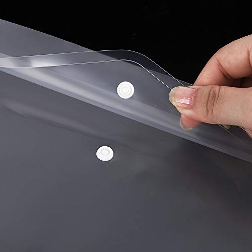 30pcs Plastic Envelopes, Clear Reusable Poly Envelope Waterproof File Folder