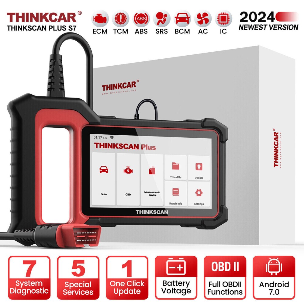 THINKSCAN PLUS S7 Car Diagnostic Scanner OBD2 Code Reader Scan Tool ABS SRS IC