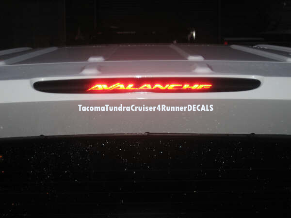 FITS Chevy Avalanche 3rd Brake Light Decal 2004 2005 2006