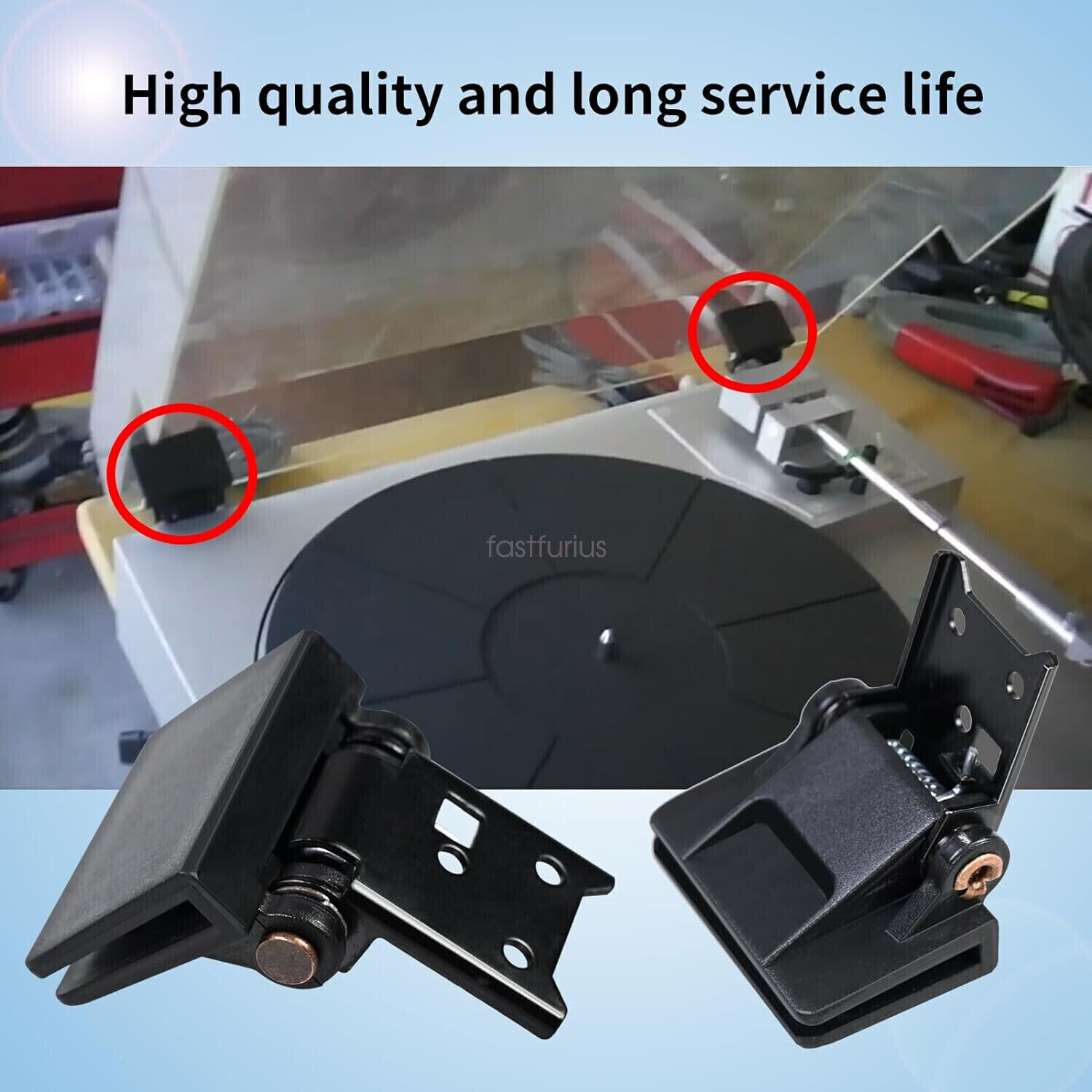 2× Dust Cover Hinge Turntable Parts See description for fit list