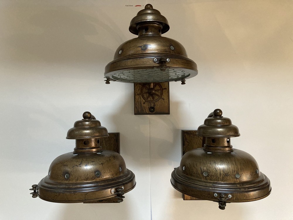 Vintage Nautical Bronze Sconces