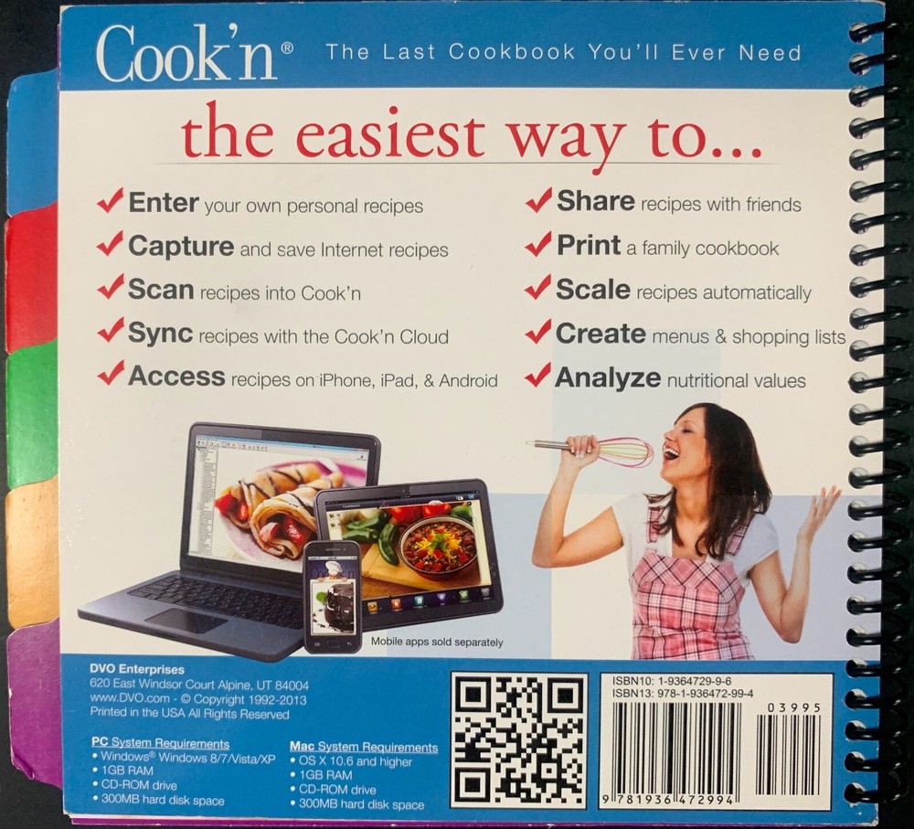 o'o'o . COOK'n App for PC or MAC . Recipe Organizer Program