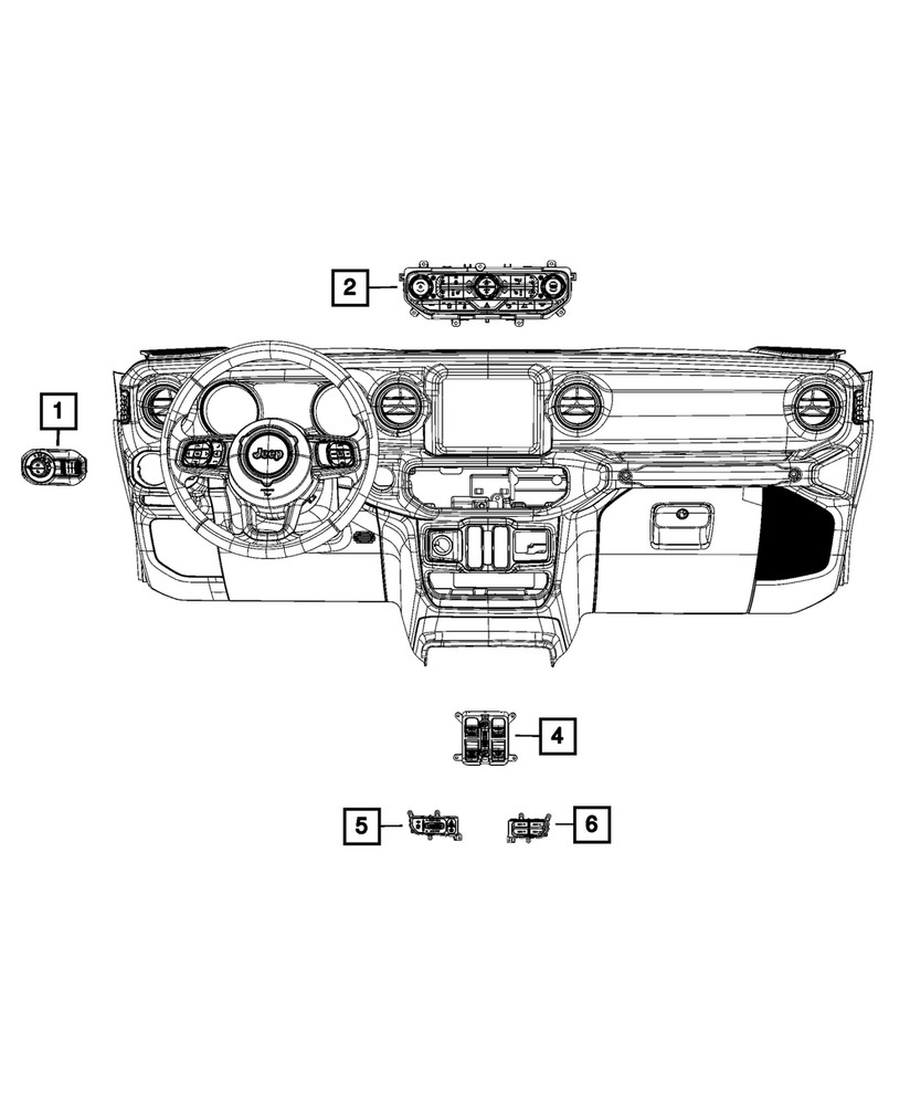 Genuine Mopar Center Stack 6SZ07DX9AA