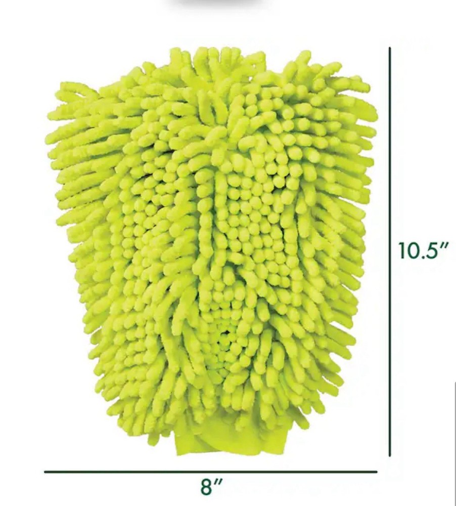 Libman Microfiber Dusting Mitt Green Easy Grip Lifts & Locks Dust