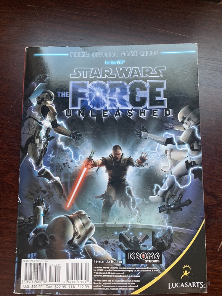 Star Wars The Force Unleashed Prima Official Game Guide Xbox 360 PS3 Strategy