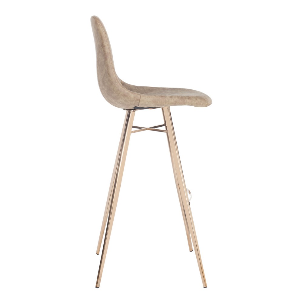 SAFAVIEH Mathison Bar Stool | Brown / Copper |