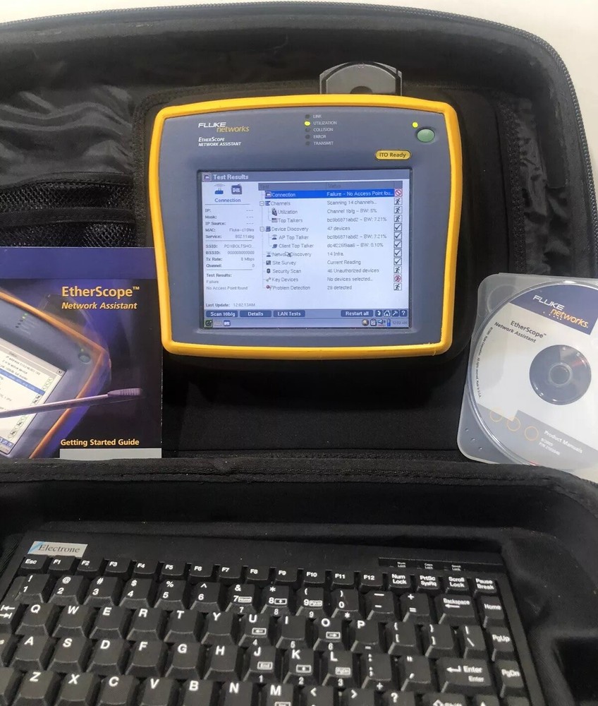 Fluke Networks EtherScope Series I Network Assistant w/ LAN WLAN & ITO Opts