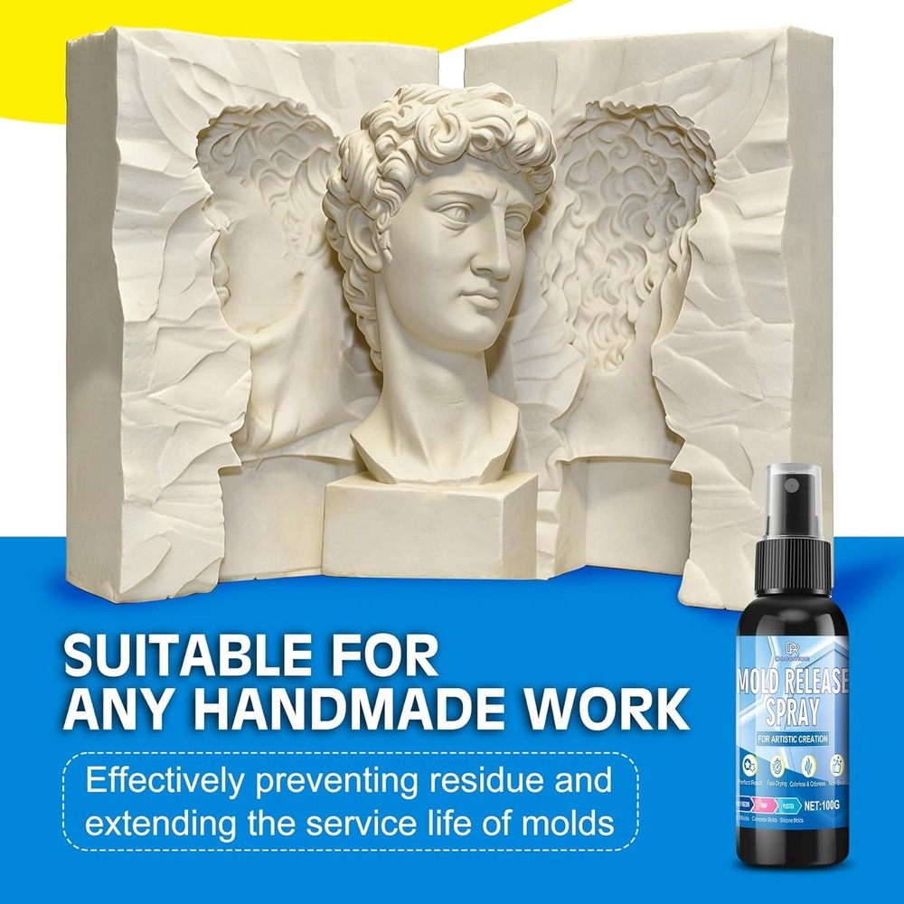Mold Release Spray, 7oz Silicone Mold Release Spray, Water Based Fast Drying Odo