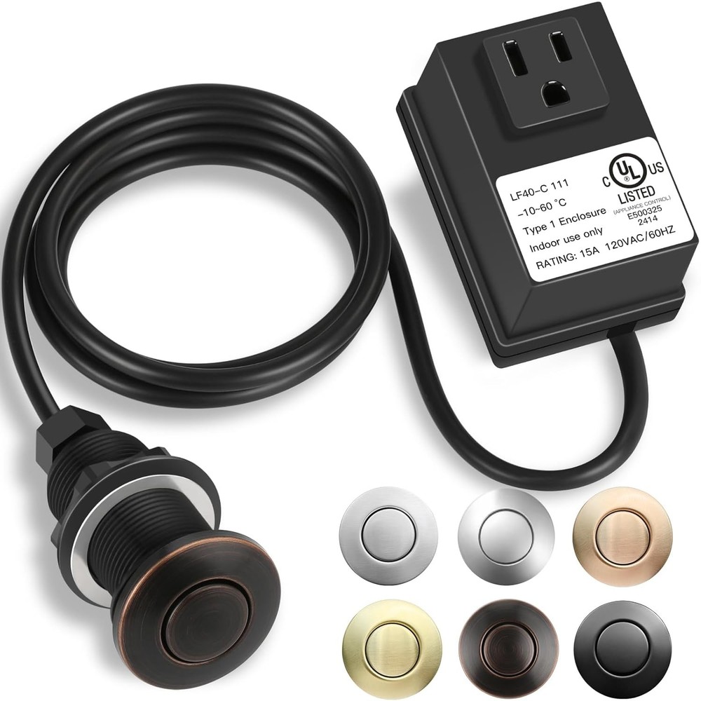 Garbage Disposal Air Switch Kit UL Certified Garbage Disposal Button Power