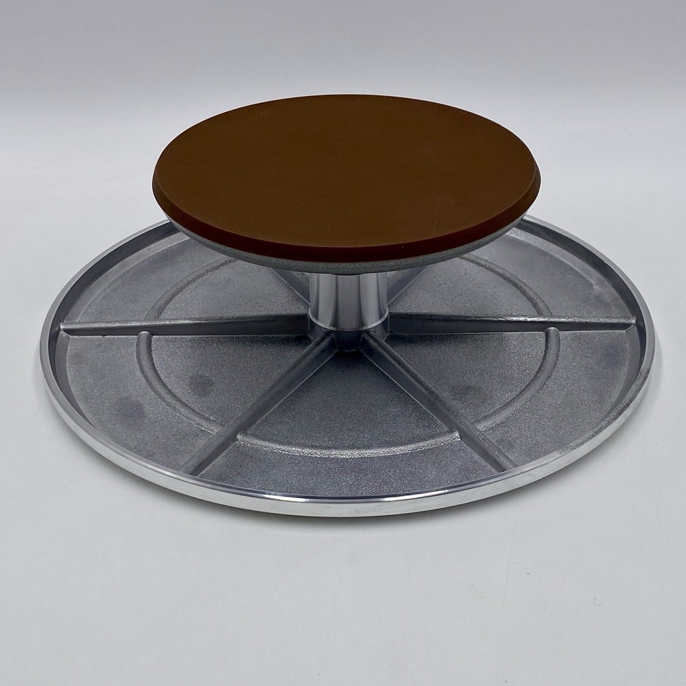 12" Aluminum Rotating Professional Cake Decorating Stand Rubber Bottom