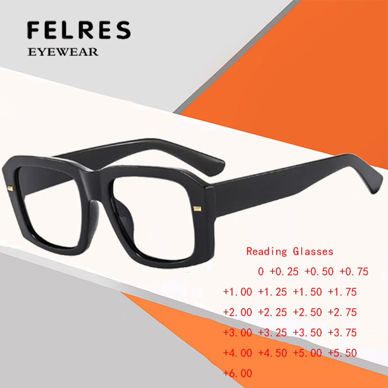 Men Blue Light Blocking Reading Glasses Clear Lens Thick Frames Square Glasses