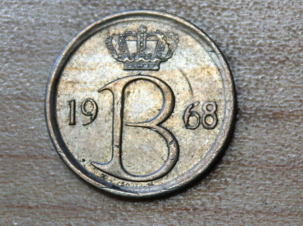 1968 Belgium 25 Centimes Dutch text