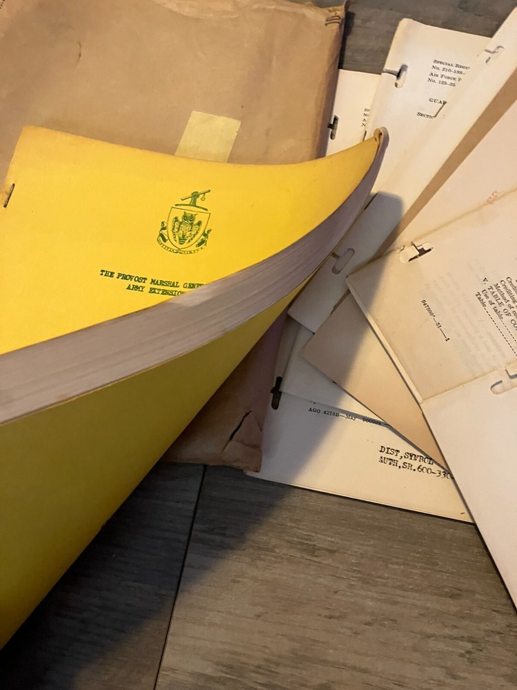 PROVOST MARSHAL General's School Army Documents and Training Book