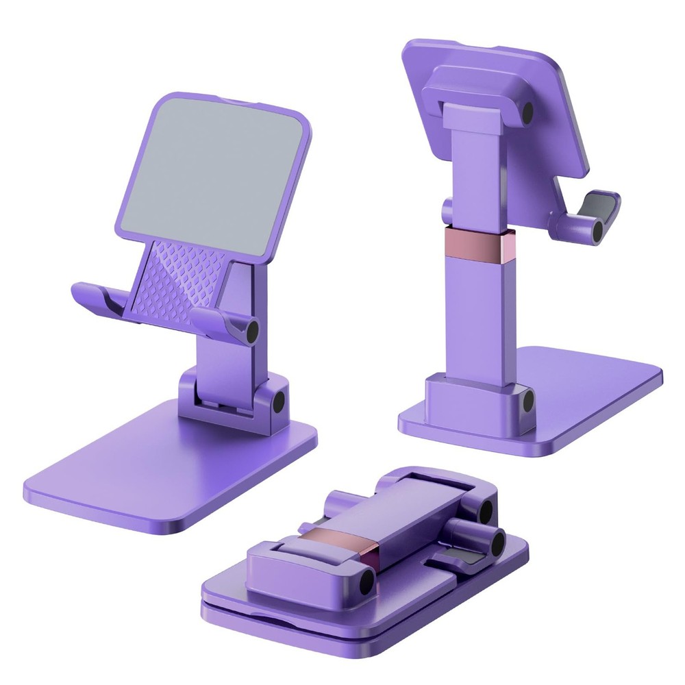 1Pack Foldable Phone Stand Desk Adjustable Height Angle Compatible with iPhone