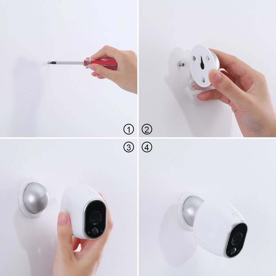 2 Pack Security Wall Mount, Metal Magnetic Mount Compatible with Magnetic Arlo,