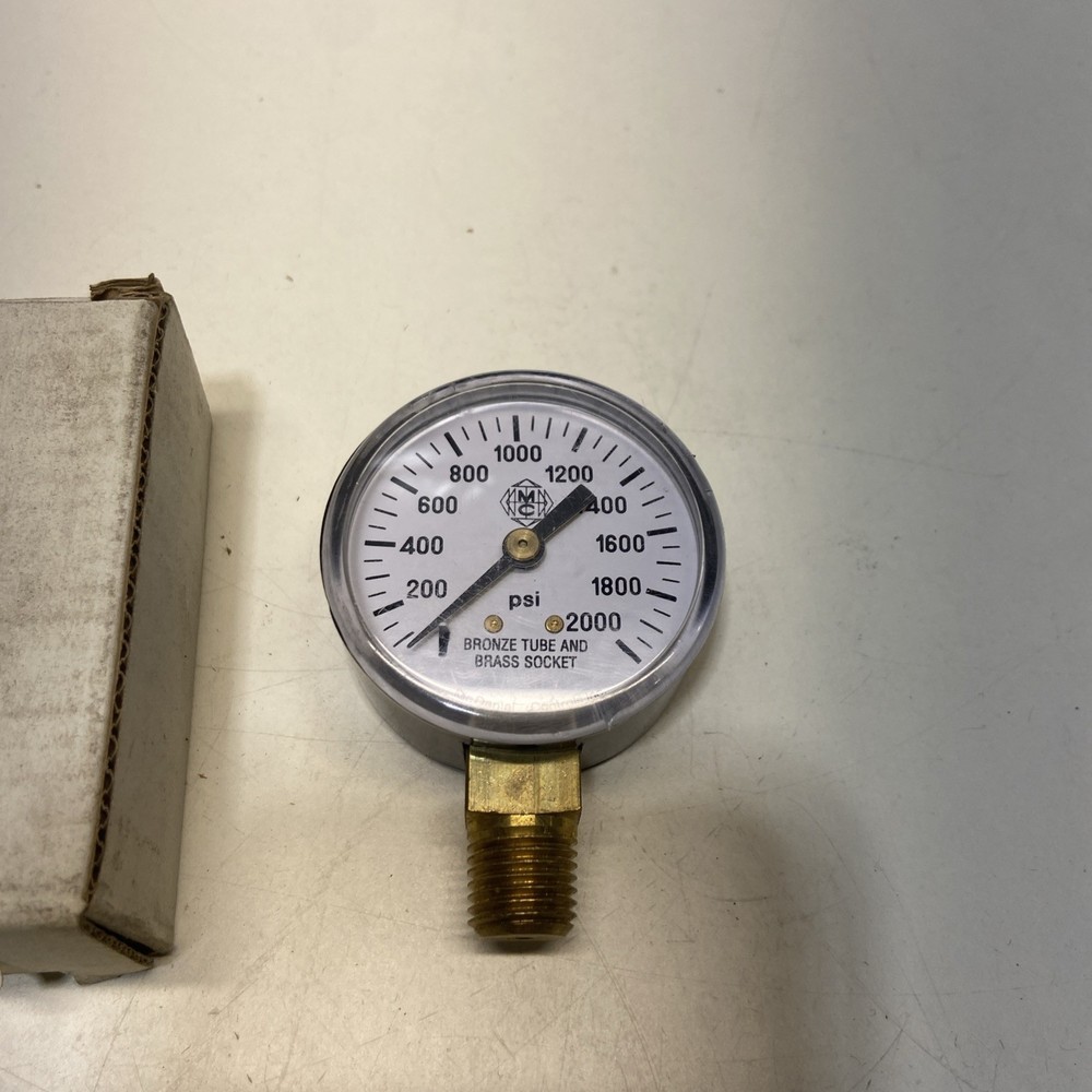 MCDANIEL CONTROLS 0-2000 PSI, 2.5" FACE, 1/4" BACK MOUNT T8M
