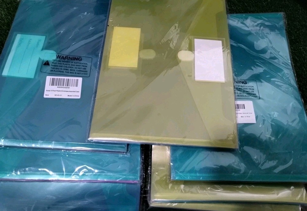 70 PCS Plastic File Folders Envelopes for Documents, School Office Reusable