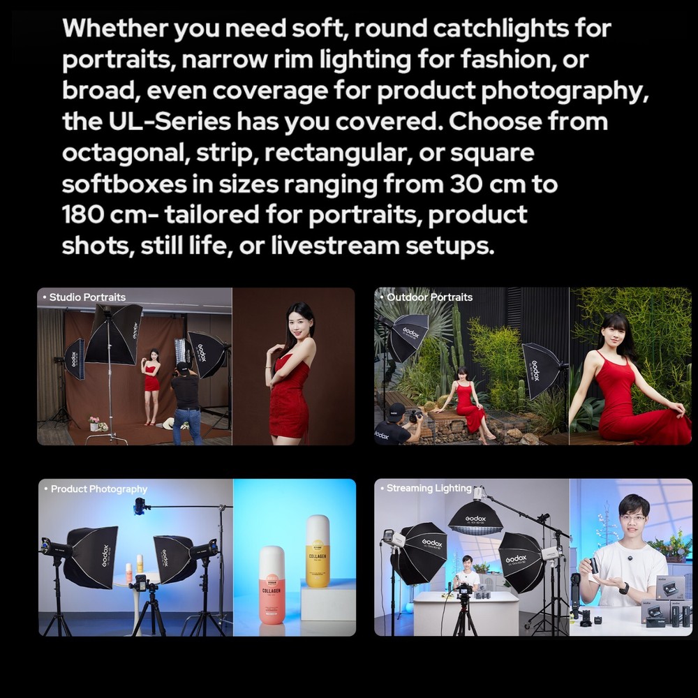 Godox UL-Box 17.7"x 23.6"/ 45 x 60cm Rectangular Quick Release Umbrella Softbox