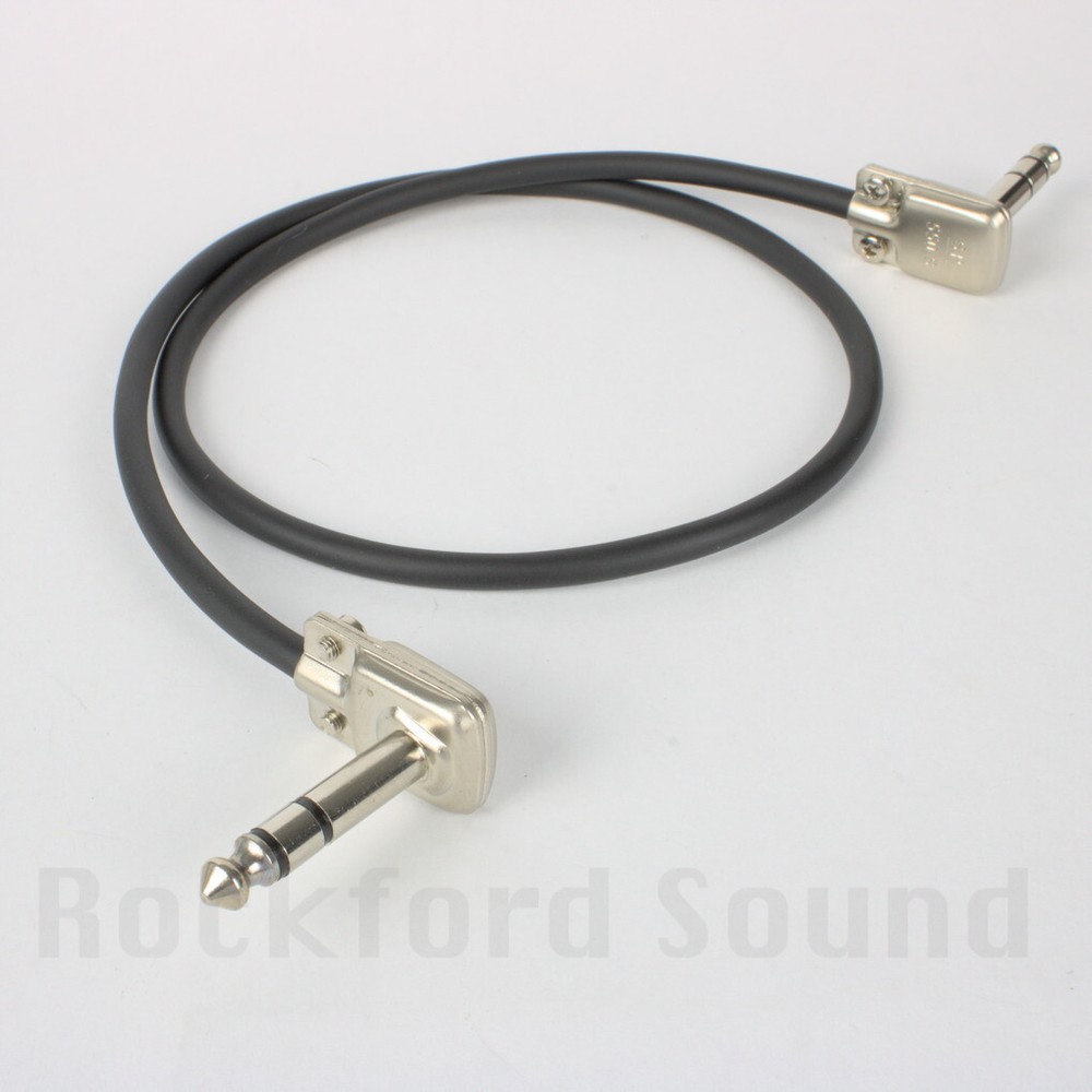 Mogami W2552 Balanced TRS Patch Cable, Right Angle Squareplugs SP550, Black