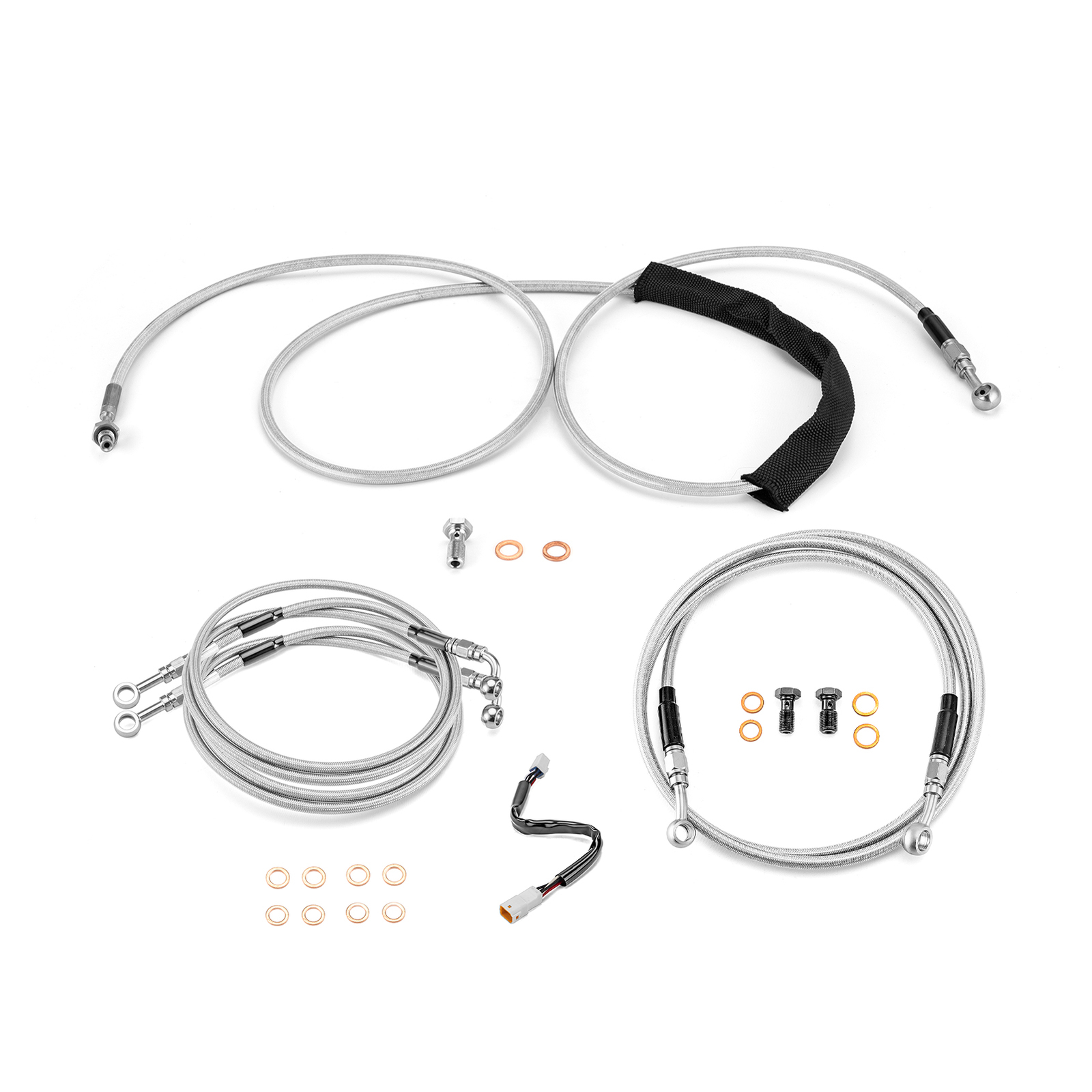 12"-14" Handlebar Brake Clutch TBW Cable for 17-20 For Harley FLTR FLHR FLHX ABS