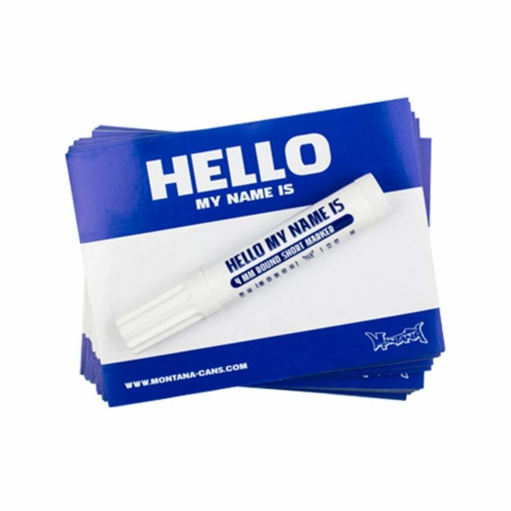 Montana Blue Hello My Name Is Stickers