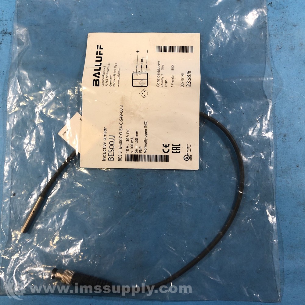 Balluff BES00JJ Inductive Sensor, Cylindrical, 1.5mm Range FNOB