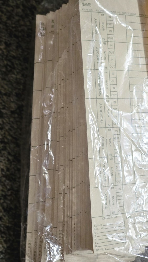 Amano TCX-11 Electronic Time Clock | Tested & Working | Includes Keys & Cards