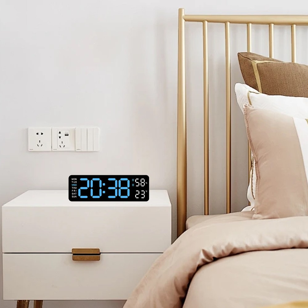 Large Digital Wall Clock Electronic Rectangular LED Display Wall Clock amazing