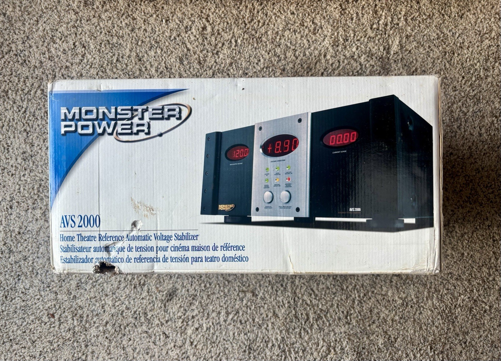 Monster Power Pro AVS 2000 Automatic Voltage Stabilizer , New In Box