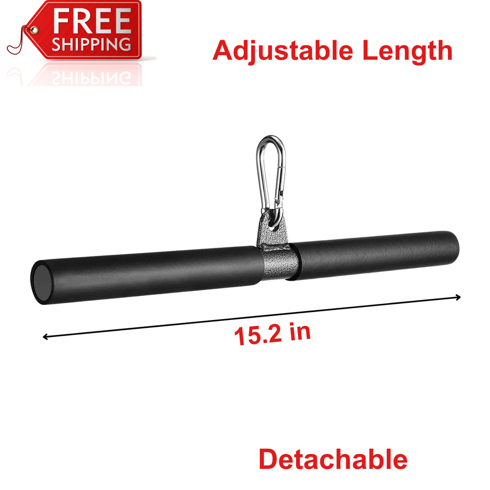 DIY Straight Bar, Bicep Pull with Soft Hand Grips Weight Machine Accessories Gym