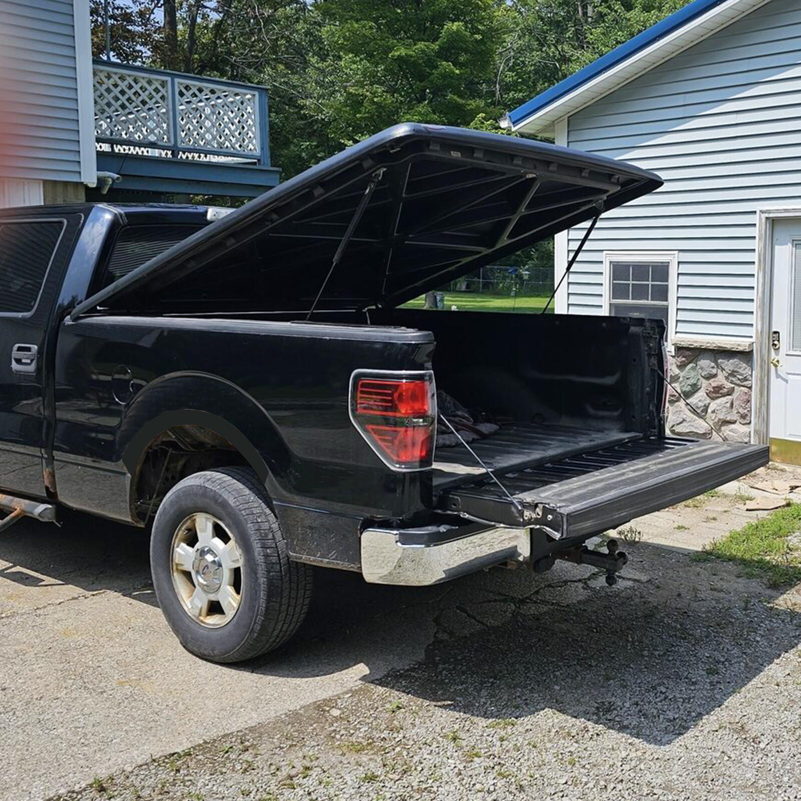 Rear Tailgate For Ford F150 F-150 Pickup 2009-2014 Black Electrophoresis Steel