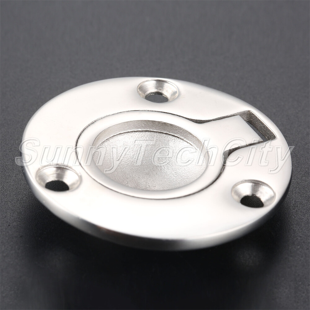 Boat 316 Stainless Round Ring Handle Flush Hatch Locker Cabinet Pull Lift Handle