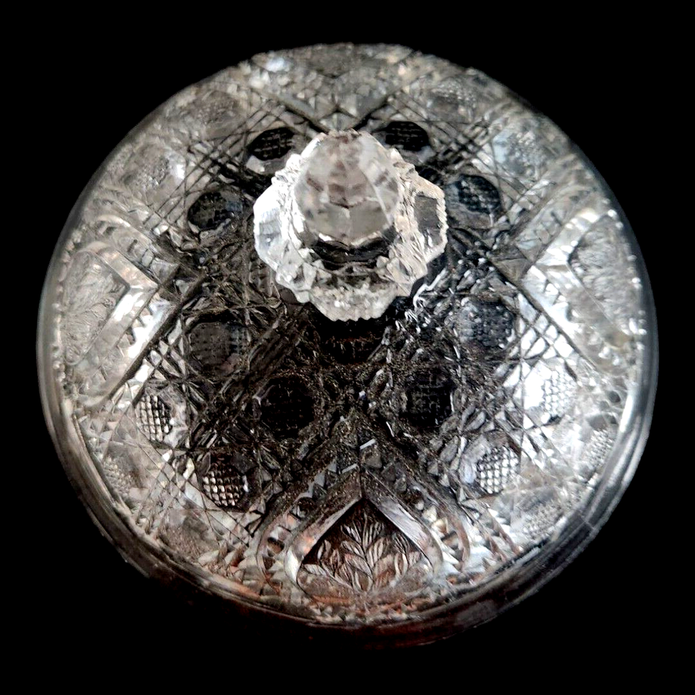 EAPG Higbee, John B Glass Co Pattern BANNER Clear LID 1909