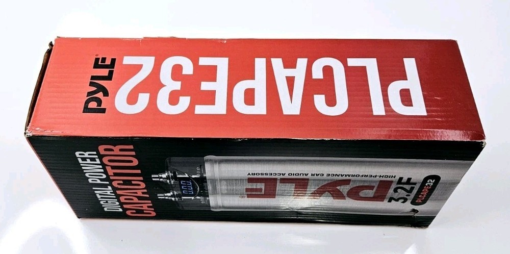 Pyle 3.2 Farad Digital Power Capacitor High Performance Car Audio Accessory NEW