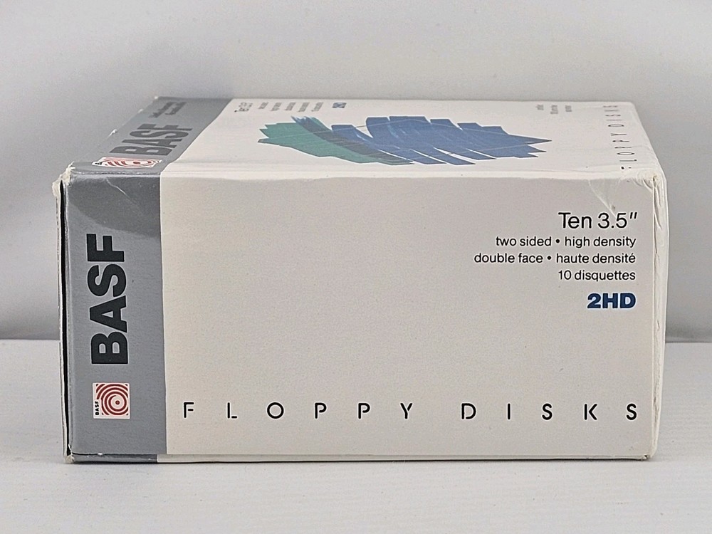 10 5¼ " 5.25 double Faced 2s/HD Floppy Diskettes Basf
