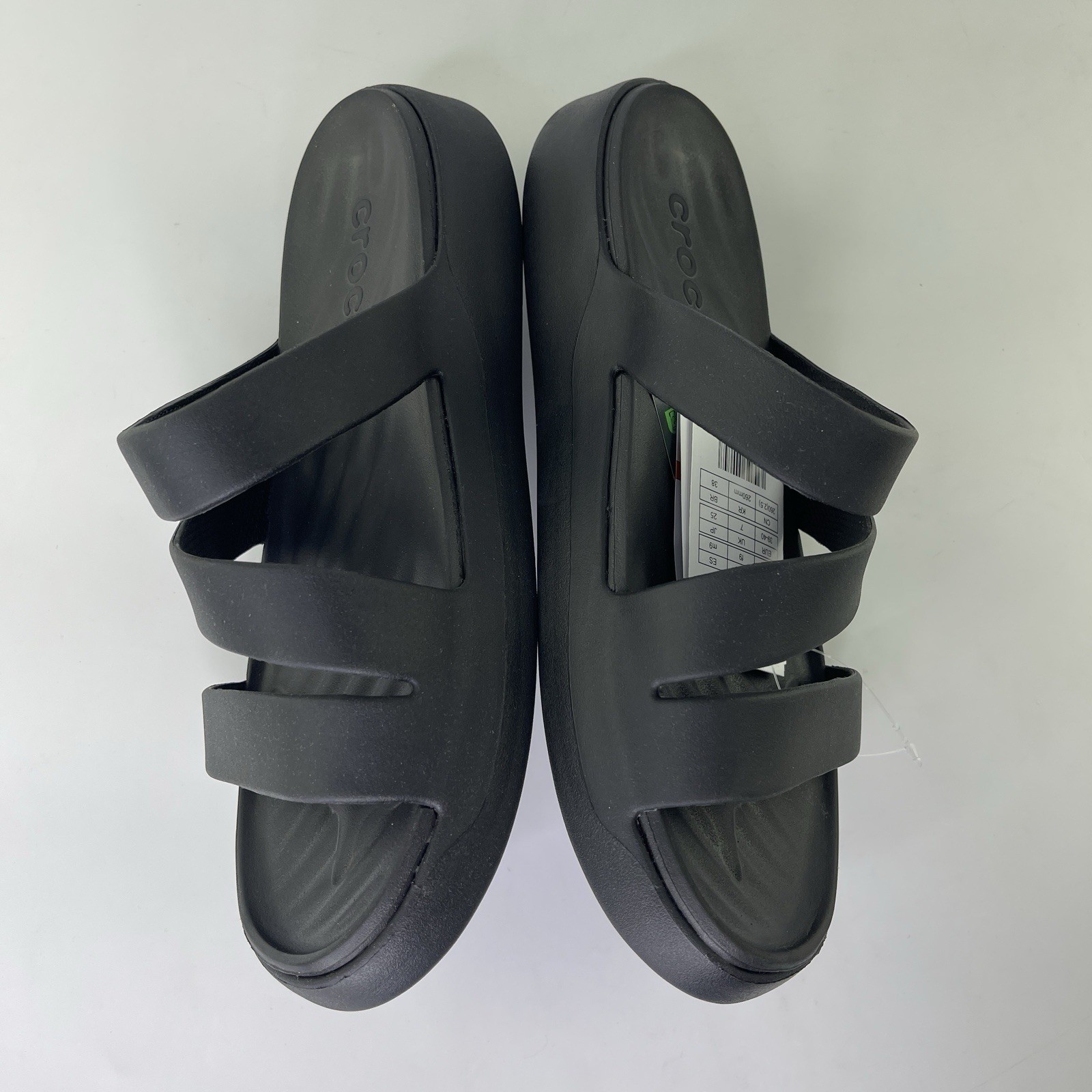 Crocs Getaway Strappy Slip On Sandals Black Womens Size 9