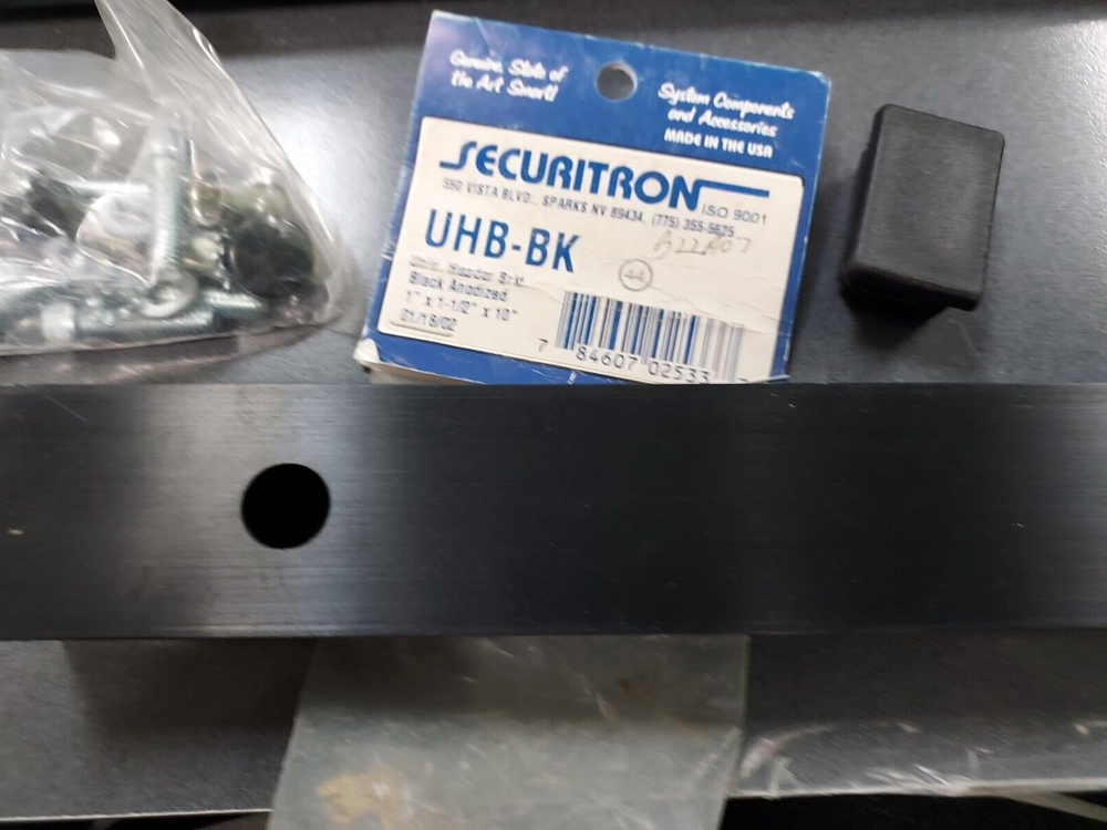 SECURITRON - Universal Header Bracket Kit - Black Anodized UHB-BK *NOS*