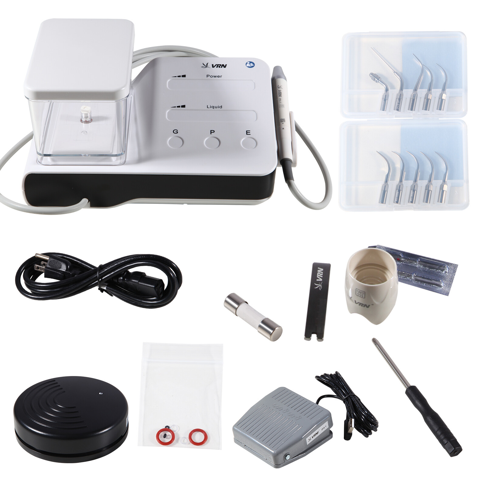 LED Dental Portable Ultrasonic Piezo Scaler + Bottle fit EMS Cavitron Handpiece