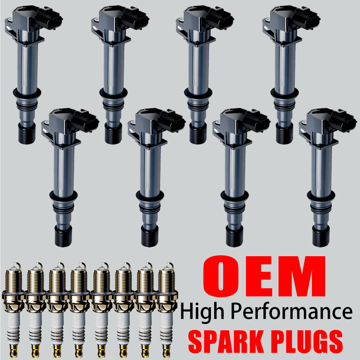 8X OEM Ignition Coil & 8X Iridium Spark Plugs For Dodge Ram 1500 Jeep 4.7L UF270