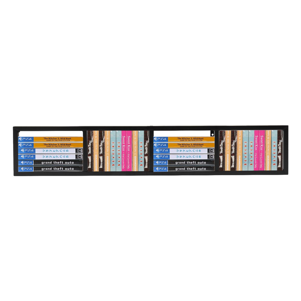3*Stand Organizer CD Wall Mount Rack DVD Holder Media Storage Disk Case Display