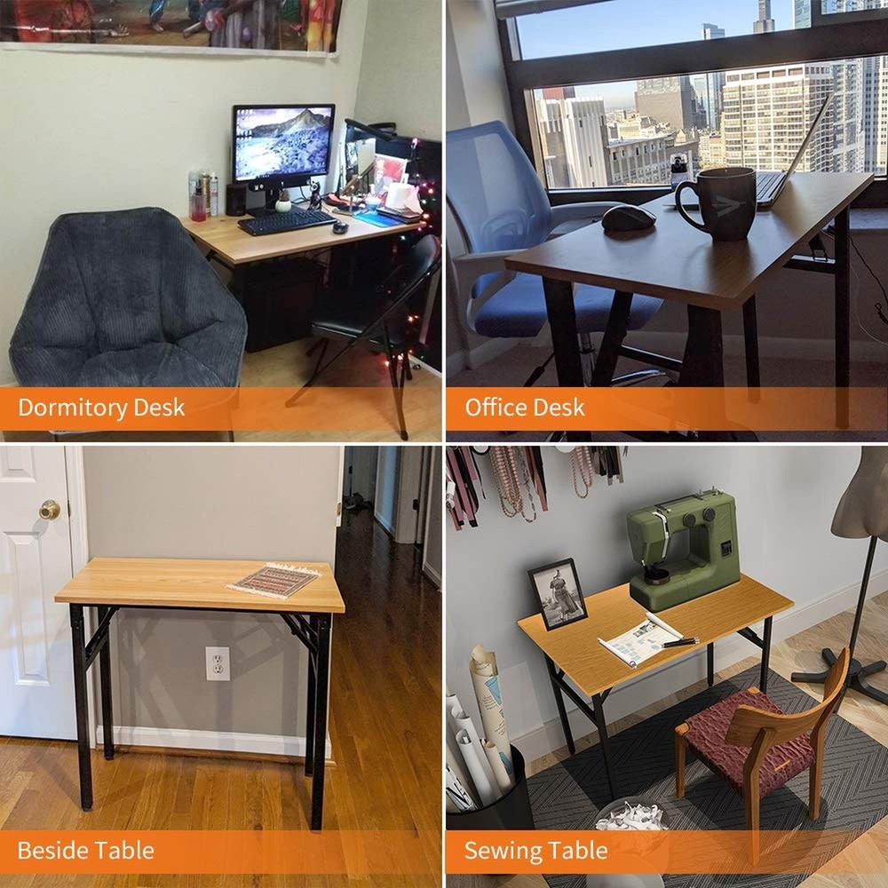 Need Folding Desk Small Desk 31 1/2" No Assembly Foldable Computer Desk for S...