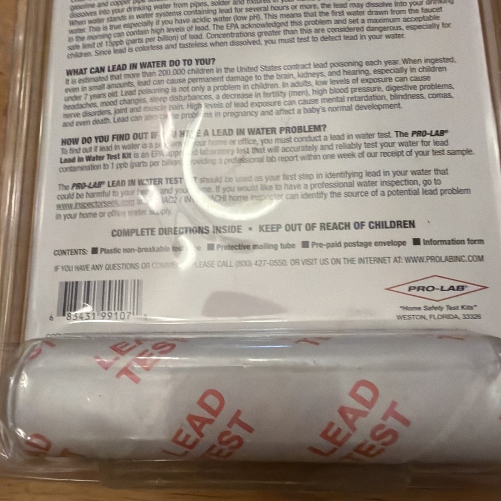 Lead In Water Test Kit Drinking Water Lead Detector Testing Kit by PRO-LAB