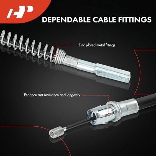 Rear Driver Side Parking Brake Cable Assembly Compatible with Dodge Models: