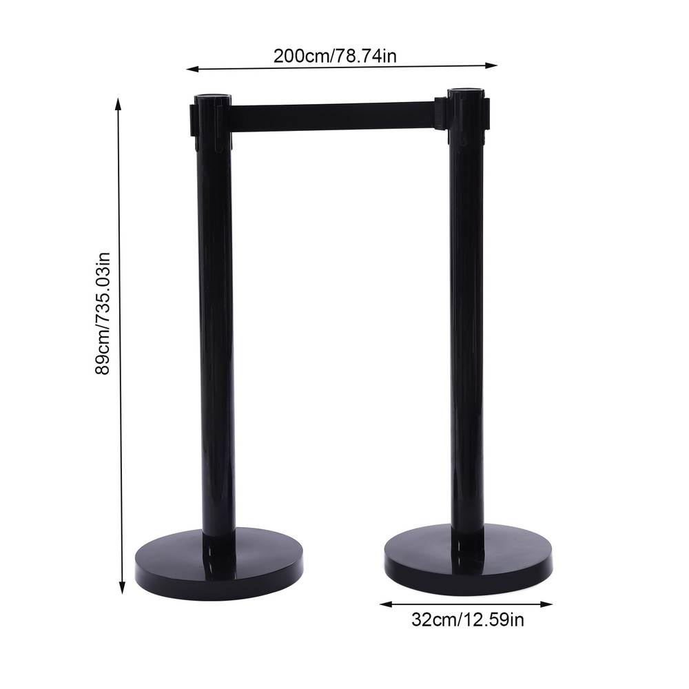 Order Maintenance Isolation Barrier Black Crowd Queue Control Stanchion