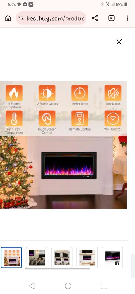 Electric Fireplace Insert With Remote