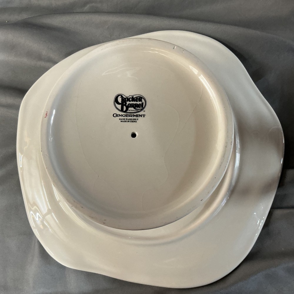 Cracker Barrel Gingermint Peppermint Swirl Cake Stand
